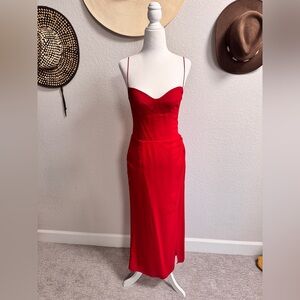 Reformation Kourtney Dress in Red